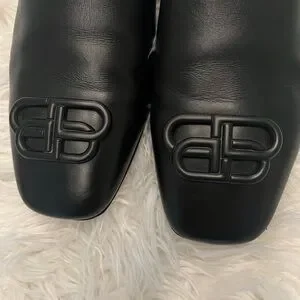 Balenciaga | Shoes | Balenciaga Black Leather Loafers Sleek  display picture 1